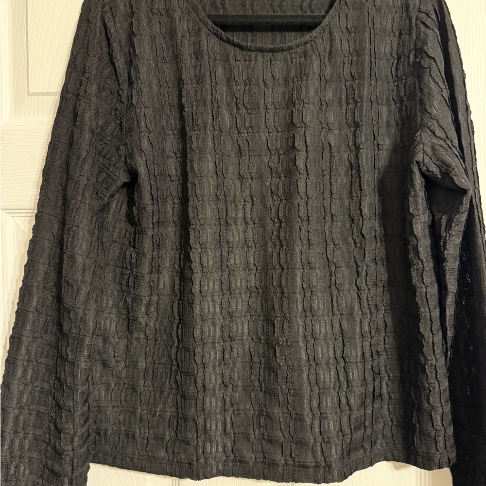 LOFT Black Textured Women's Top